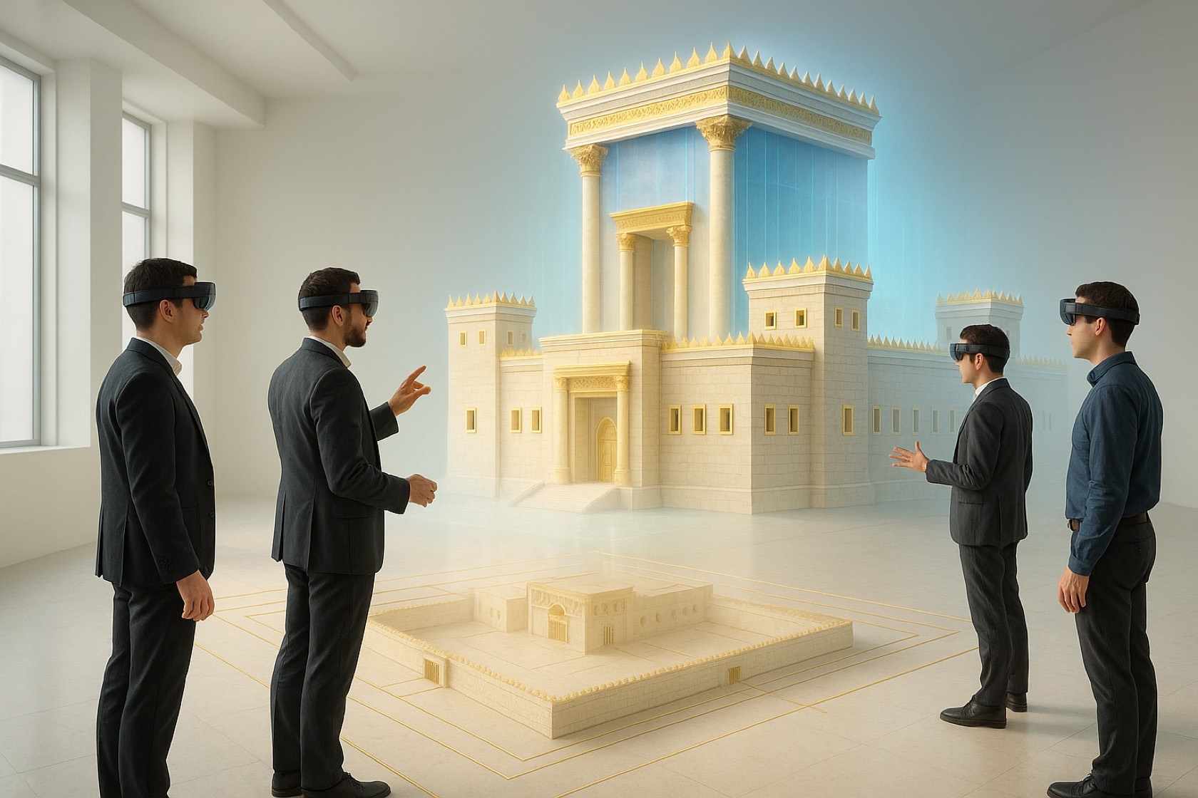 An AR Experience Center — walking the Temple floorplan with headsets